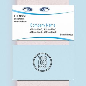 eye hospital ophthalmologist- optometrist- clinic doctor business visiting card design eye specialist white background 
