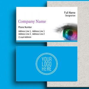 eye hospital ophthalmologist- optometrist- clinic doctor business visiting card design with eye picture