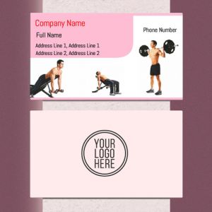 Visiting card designs Printing for Fitness Center 