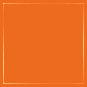 Orange Color Square Sticker