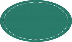 Green Color Oval Shape Sticker