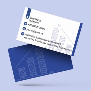 GST tax auditors part-time Consultant Accountant visiting card sample template format white and blue color