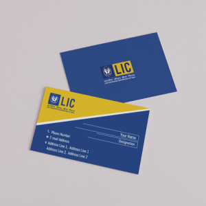 life insurance advisor LIC Agent  visiting business card online design format template sample images download yellow and blue