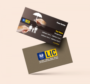 life insurance advisor LIC Agent  visiting business card online design format template sample images download  yellow business card design, sample, Images, online