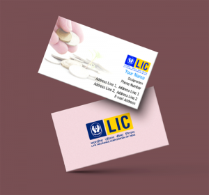 life insurance advisor LIC Agent  visiting business card online design format template sample images download Yellow Color, blue color white color