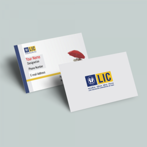 life insurance advisor LIC Agent  visiting business card online design format template sample images  yellow color, coffee color Gray color background
