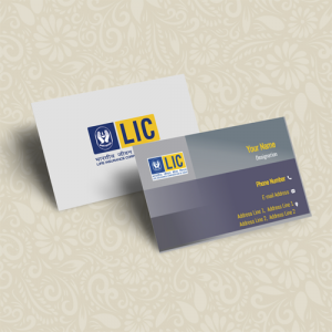 life insurance advisor LIC Agent  visiting business card online design format template sample images download Yellow, Black, top lic agent visiting card design online free sample with format & background sample 