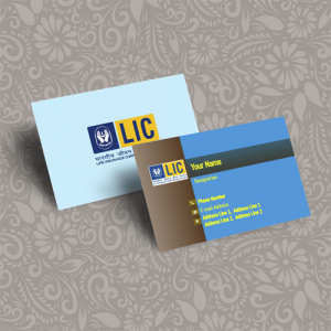 life insurance advisor LIC Agent  visiting business card online design format template sample images download Yellow, Blue, brown  top lic agent visiting card design online free sample with format & background sample 
