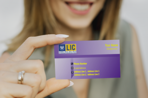 LIC Agent visiting card, White Yellow, Pink, 
Best Design,life insurance advisor LIC Agent  visiting business card online design format template sample images download