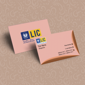 life insurance advisor LIC Agent  visiting business card online design format template sample images download online free sample with format & background sample  Pink color