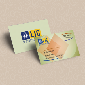life insurance advisor LIC Agent  visiting business card online design format template sample images download Green color