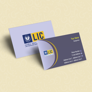 life insurance advisor LIC Agent  visiting business card online design format template sample images download yellow  Gray color dark blue