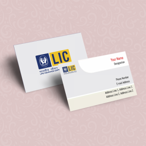 life insurance advisor LIC Agent  visiting business card online design format template sample images  yellow color, coffee color Gray color background