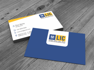 life insurance advisor LIC Agent  visiting business card online design format template sample images download blue and white color