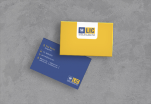 life insurance advisor LIC Agent  visiting business card online design format template sample images download blue n yellow background