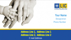 Visiting Card Designs Printing For LIC Agent