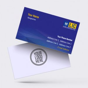 LIC Agent visiting card, White Yellow, and Blue Background, Best Design, online, insurance advisor, business card design, sample, Images, online