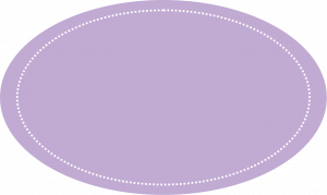 Mauve Color Oval Shape Sticker