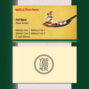 Visiting card Designs Printing for Medical Shop-Pharmacy