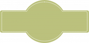 Olive Color Ribbon Shape Sticker