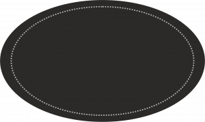 Black Color Oval Shape Sticker