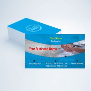 property dealer/real estate visiting card design images background with free template download with latest ideas format model blue colour, Background blue colour, text color white and yellow