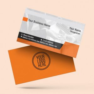 property dealer/real estate visiting card design images background with free template download with latest ideas format model orange colour, Background black colour, text colour black