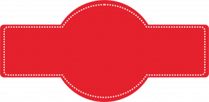 Red Color Ribbon Shape Sticker