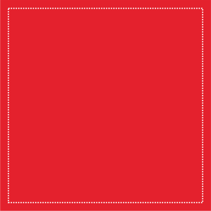 Red Color Square Sticker