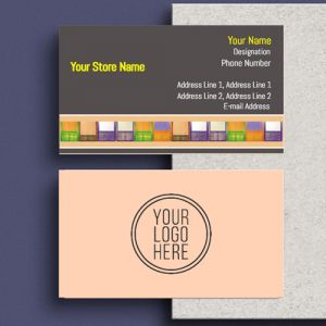 Visiting Card Designs Printing For Saree Shop, Professional Visiting card, visiting card of gray colour, Background brown colour, white text color