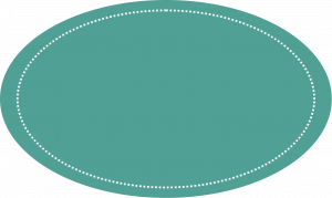Sea Green Color Oval Shape Sticker