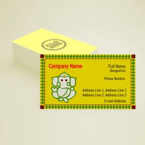 The presence of Lord Ganesha on your visiting cards brings divine blessings and auspiciousness. It is believed that invoking the blessings of Lord Ganesha brings success and prosperity in endeavors. Having God Ganesh as a part of your business identity ca