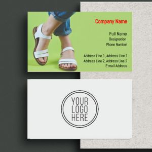 visiting card designs printing for Footwear shop