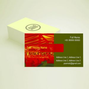 Visiting card designs Printing for Tent House
