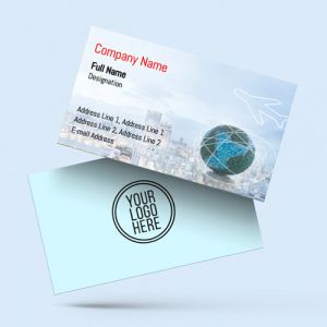travel agent agency business card templates free download car tour travels visiting card design images sample formats globe and cityscape 