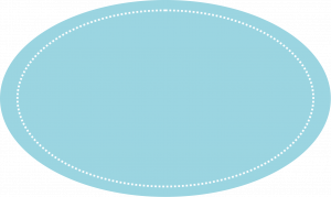 Turquois Color Oval Shape Sticker