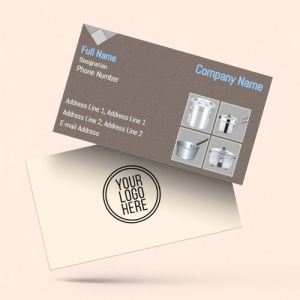 visiting card designs printing for Utensil Shop