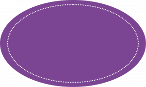 Violet Color Oval Shape Sticker