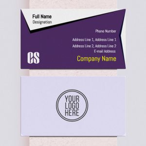 visiting card business design for company secretary format design sample firm guidelines images purple background
