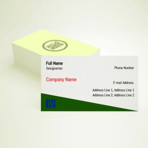 visiting card business design for company secretary format design sample firm guidelines images green n gray background