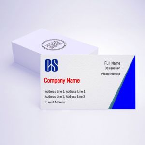visiting card business design for company secretary format design sample firm guidelines images gray and blue background