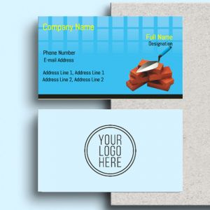 visiting card for construction company- civil contractor- building background psd free sample with background download