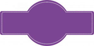 Violet Color Ribbon Shape Sticker