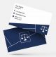 Best creative advocate/lawyer online business visiting card template with background image and sample design free download Rich Look Design for Advocate