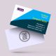 cma business visiting card format design sample images firm guidelines blue, white and dark blue color