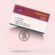 cma business visiting card format design sample images firm guidelines pink and red color