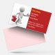 doctor Clinic visiting card design psd png sample template maker  online free background download Red color