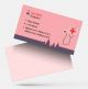 doctor Clinic visiting card design psd png sample template maker  online free background download peach color