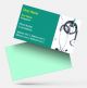 doctor Clinic visiting card design psd png sample template maker  online free background download in green color