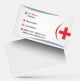 doctor Clinic visiting card design psd png sample image template maker online free background download  red color